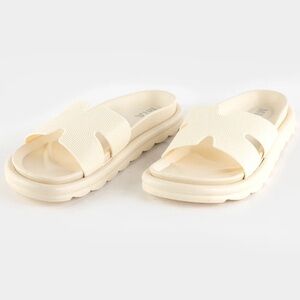 MIA Bertini Slide Sandals in Color Bone